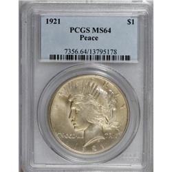 1921 $1 MS64 PCGS