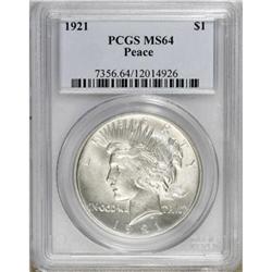 1921 $1 MS64 PCGS