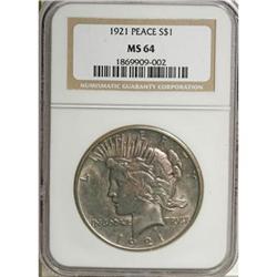 1921 $1 MS64 NGC