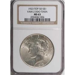 1923 $1 Doubled Tiara MS63 NGC