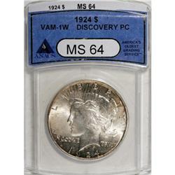1924 $1 VAM-1W Discovery Piece MS64 ANACS