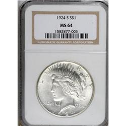 1924-S $1 MS64 NGC