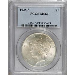 1925-S $1 MS64 PCGS