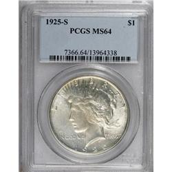 1925-S $1 MS64 PCGS