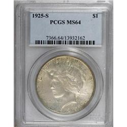 1925-S $1 MS64 PCGS