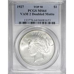 1927 $1 MS64 PCGS VAM-2 Top 50