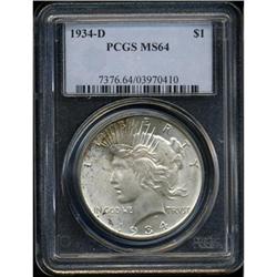 1934-D $1 MS64 PCGS
