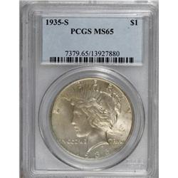 1935-S $1 MS65 PCGS