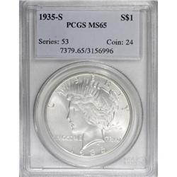 1935-S $1 MS65 PCGS