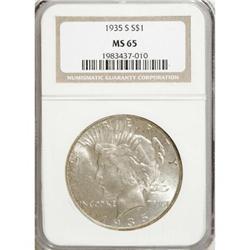 1935-S $1 MS65 NGC