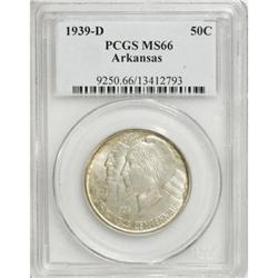 1939-D 50C Arkansas MS66 PCGS