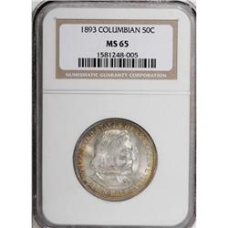 1893 50C Columbian MS65 NGC