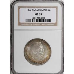 1893 50C Columbian MS65 NGC