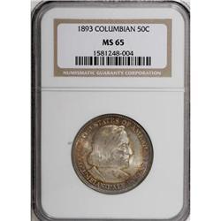 1893 50C Columbian MS65 NGC