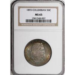 1893 50C Columbian MS65 NGC