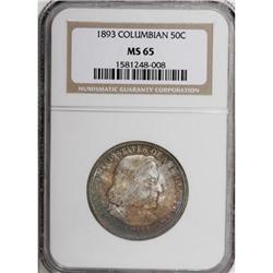 1893 50C Columbian MS65 NGC