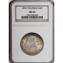 1893 50C Columbian MS65 NGC