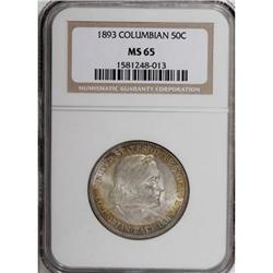 1893 50C Columbian MS65 NGC
