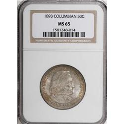 1893 50C Columbian MS65 NGC