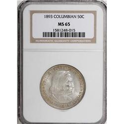 1893 50C Columbian MS65 NGC