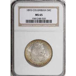 1893 50C Columbian MS65 NGC