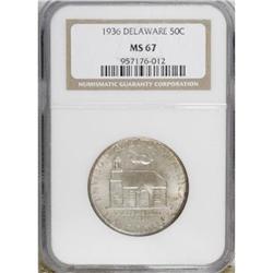 1936 50C Delaware MS67 NGC