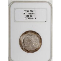 1936 50C Gettysburg MS66 NGC