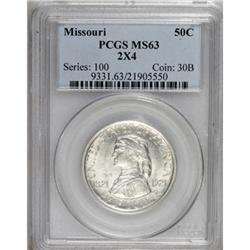 1921 50C Missouri 2x4 MS63 PCGS