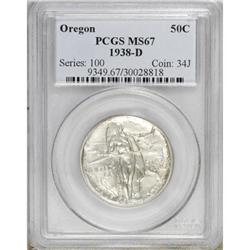 1938-D 50C Oregon MS67 PCGS