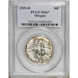 1939-D 50C Oregon MS67 PCGS