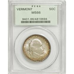 1927 50C Vermont MS66 PCGS