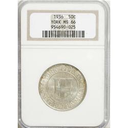 (2) 1936 50C York MS66 NGC