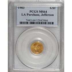 1903 G$1 Louisiana Purchase/Jefferson MS64 PCGS
