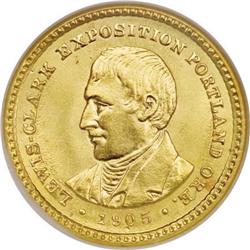 1905 G$1 Lewis and Clark MS65 NGC