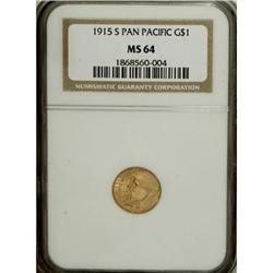 1915-S G$1 Panama-Pacific Gold Dollar MS64 NGC