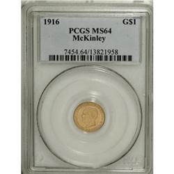 1916 G$1 McKinley MS64 PCGS