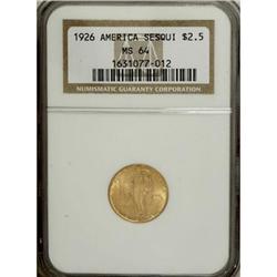 1926 $2 1/2 Sesquicentennial MS64 NGC