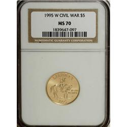 1995-W G$5 Civil War Gold Five Dollar MS70 NGC