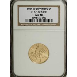 1996-W G$5 Olympic/Flag Bearer Gold Five Dollar