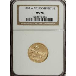 1997-W G$5 Franklin D. Roosevelt Gold Five