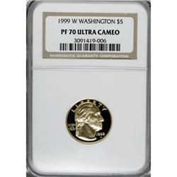 1999-W G$5 Washington Gold Five Dollar PR70 Deep