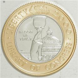 (2) 2000-W $10 Library of Congress, Prf and Unc