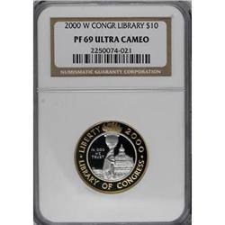 2000-W $10 Library of Congress PR69 Deep Cameo