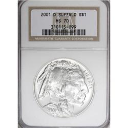 2001-D $1 Buffalo Silver Dollar MS70 NGC
