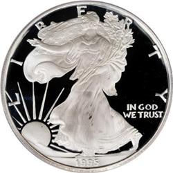 1995-W[S$1] Silver Eagle PR69 Deep Cameo PCGS. A magnif