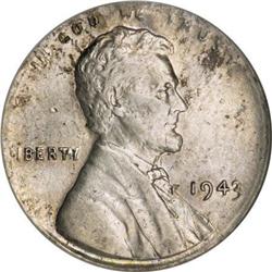 1943 Cent--On Dime Planchet--XF45 Details