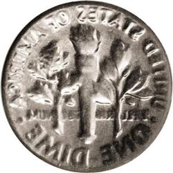 Reverse Clad Dime Layer MS63 NGC