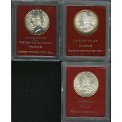 Lot of Three Paramount-Certified Silver Dollars