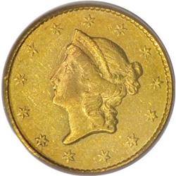 1849-C G$1 Closed Wreath AU55 PCGS