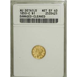 1850-C Gold $1 AU Details ANACS